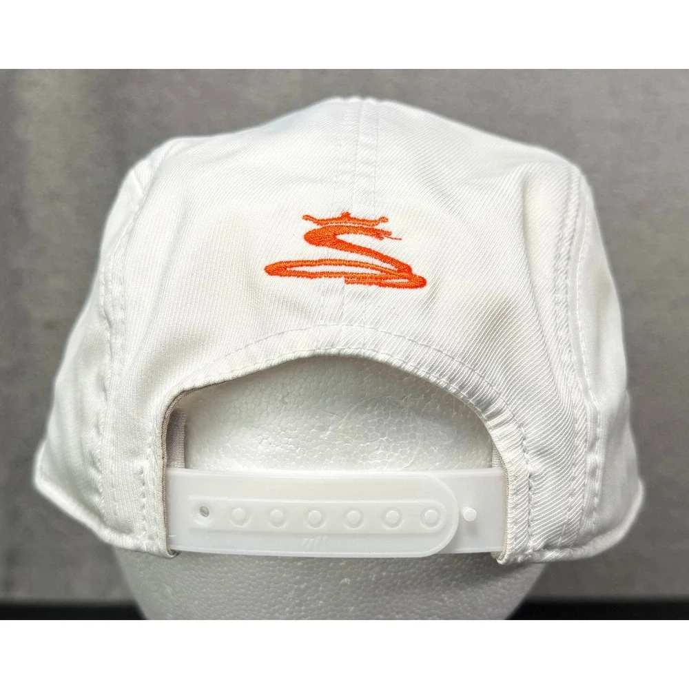 Cobra Golf Hat Mens White Orange Embroidered 5 Panel Snapback Cap 110 Flexfit